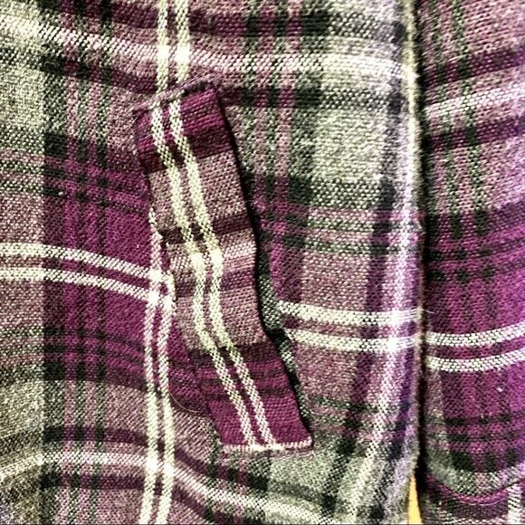 Calvin Klein Plaid Swing Coat Girls Checked Jacket - Picture 6 of 8